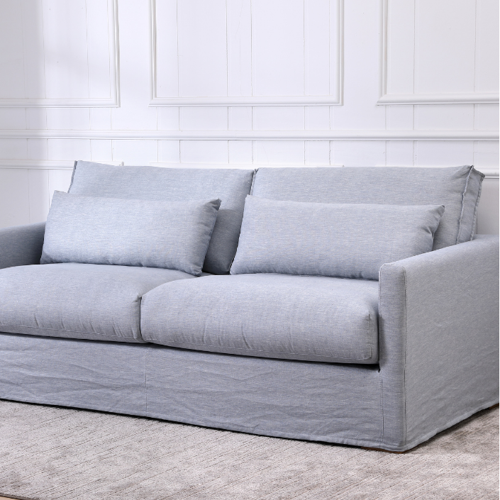 Capri Linen Slip Cover 3 Seater Lounge - Covers Only