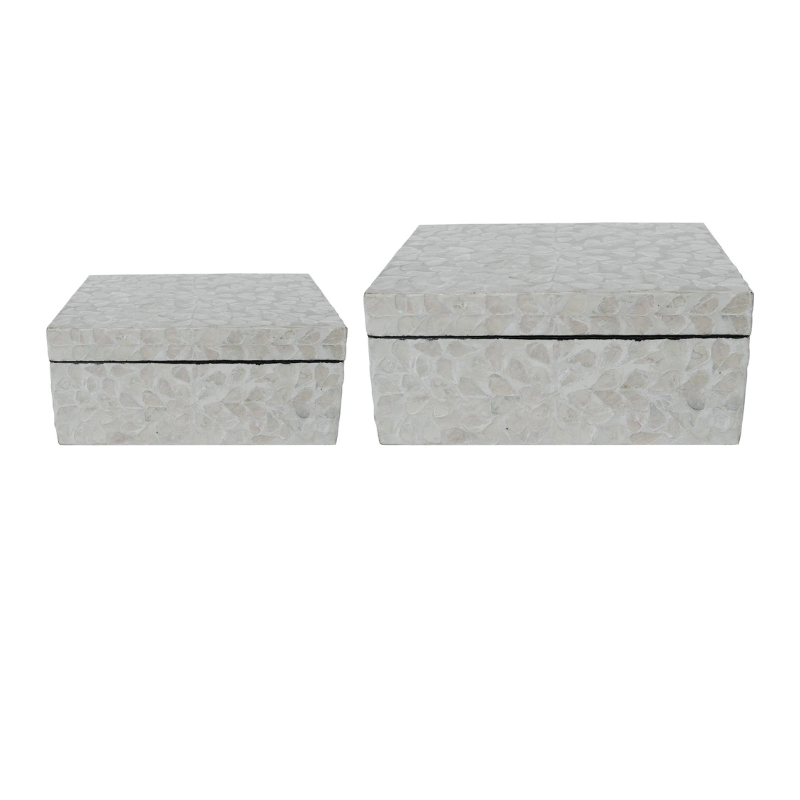 Vine Neutral Mother Of Pearl Trinket boxes