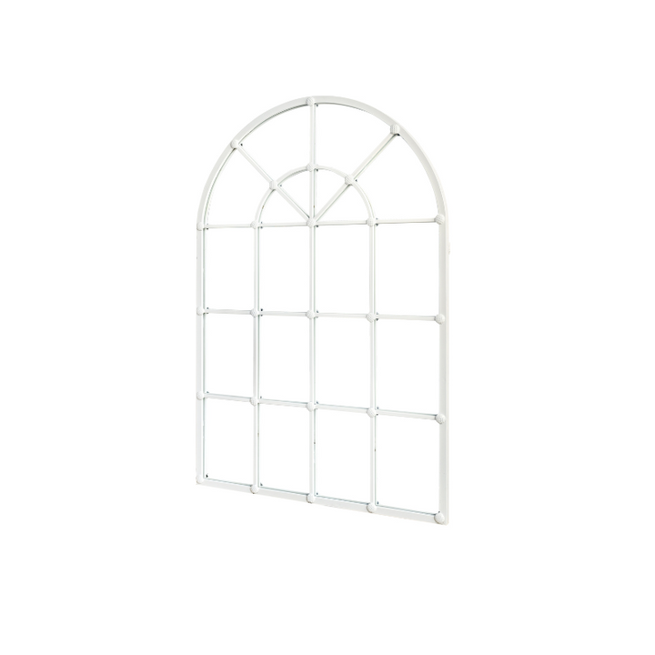 Cathedral White Arched Wall Mirror