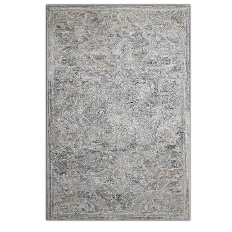Jasmine Recycled Pet White Blue Grey Rectangle Rug