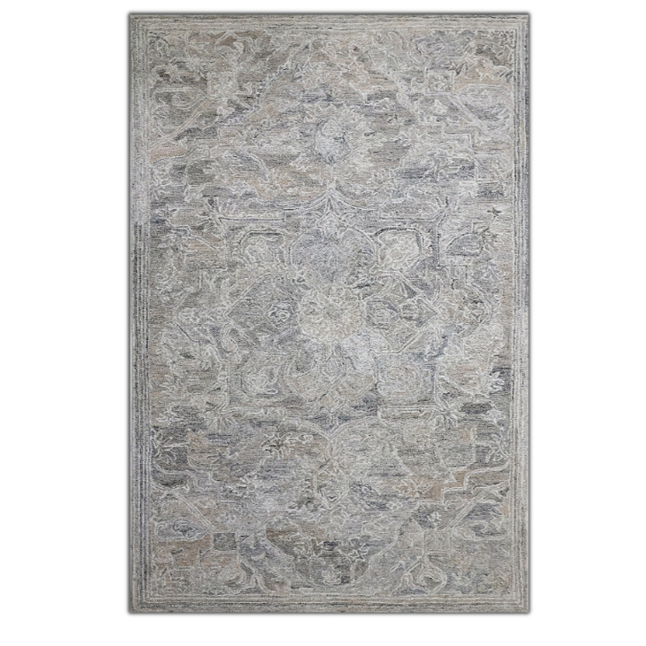 Jasmine Recycled Pet White Blue Grey Rectangle Rug