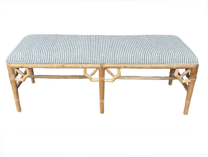 Raffles Linen Upholstered Oak Bench Seat