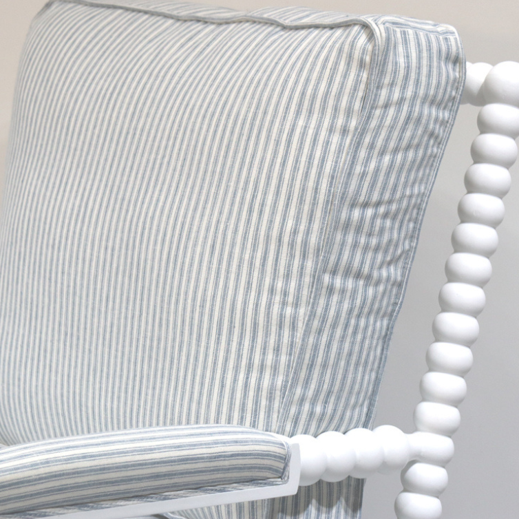 Bobbin Linen And Oak Armchair