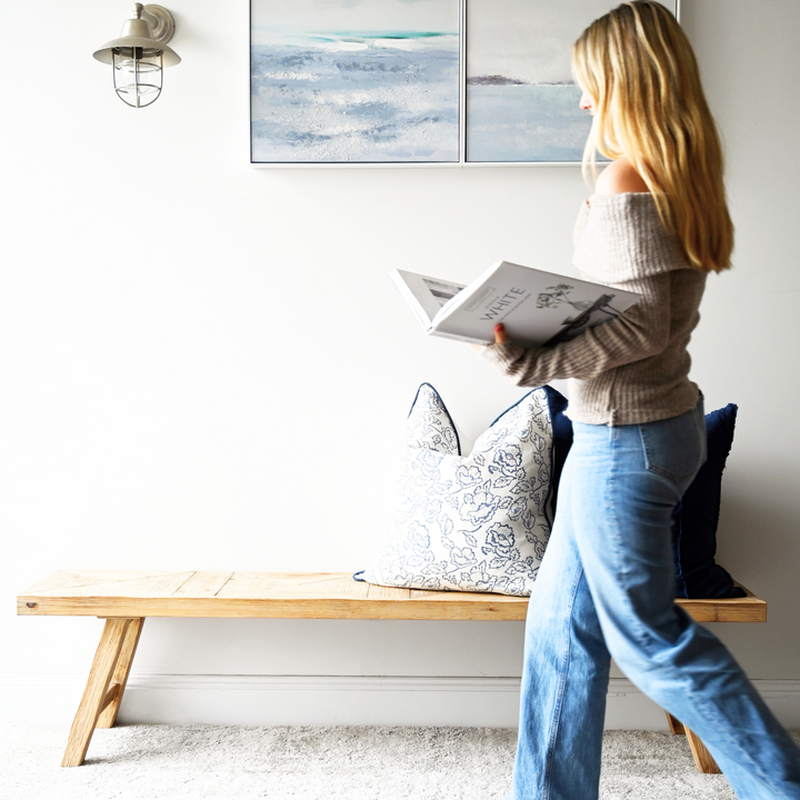 Trestle Wooden Bench