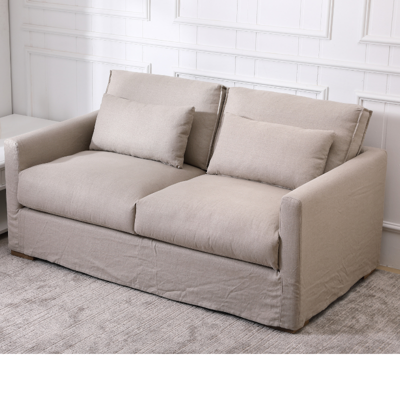 Capri Slip Cover Linen 2 Seater Lounge - Covers Only