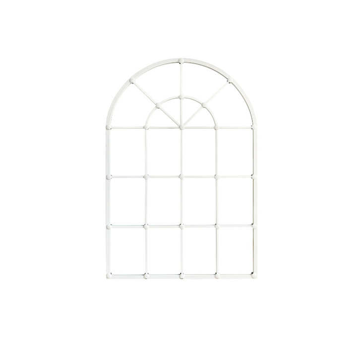 Cathedral White Arched Wall Mirror