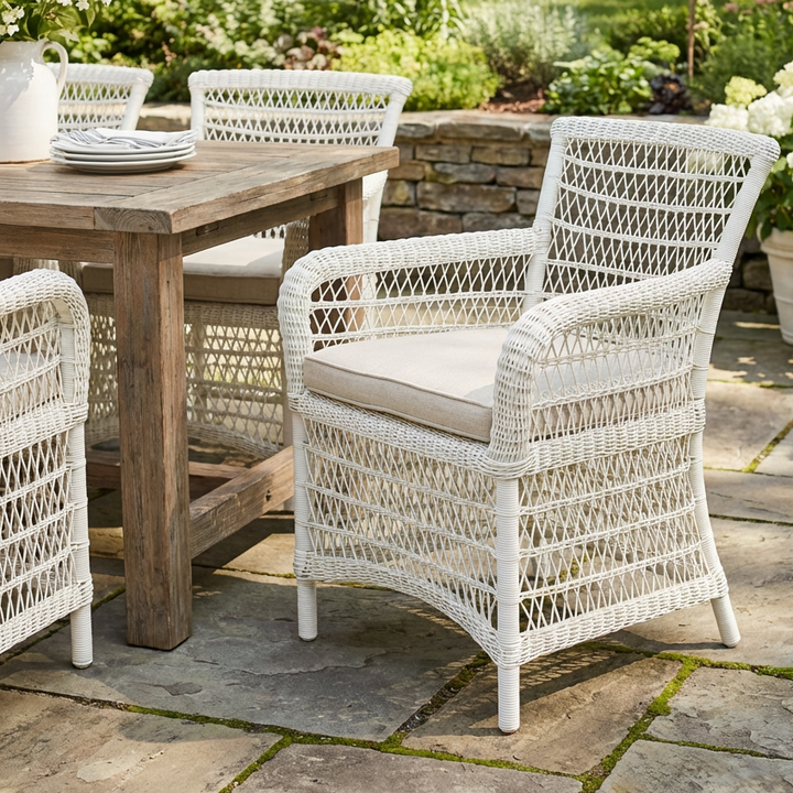 Oasis Outdoor Dining Chair Oatmeal White