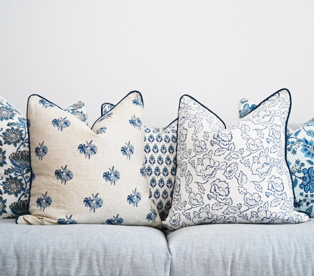 Aussie Box Block Print Square Linen Cushion