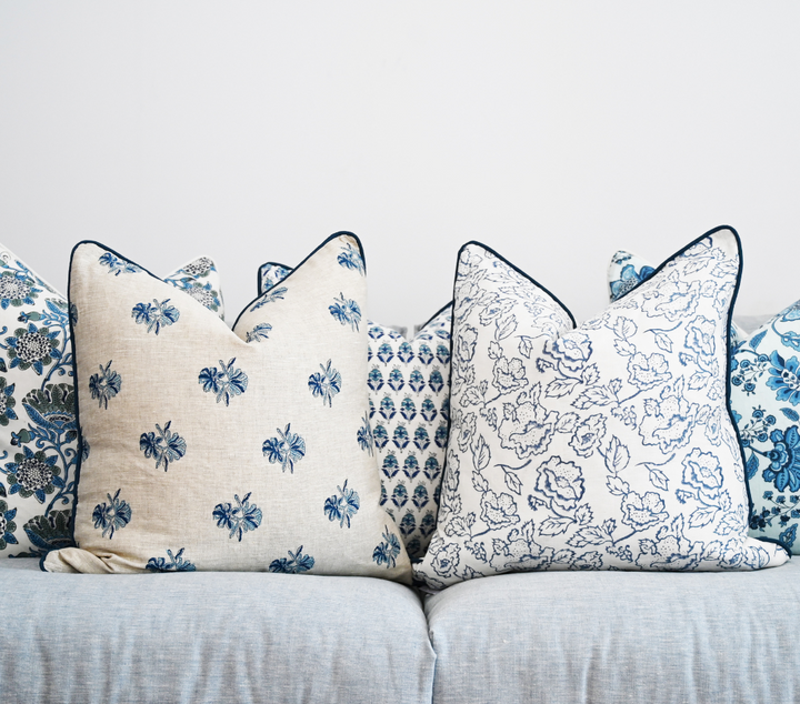 Aussie Box Block Print Square Linen Cushion