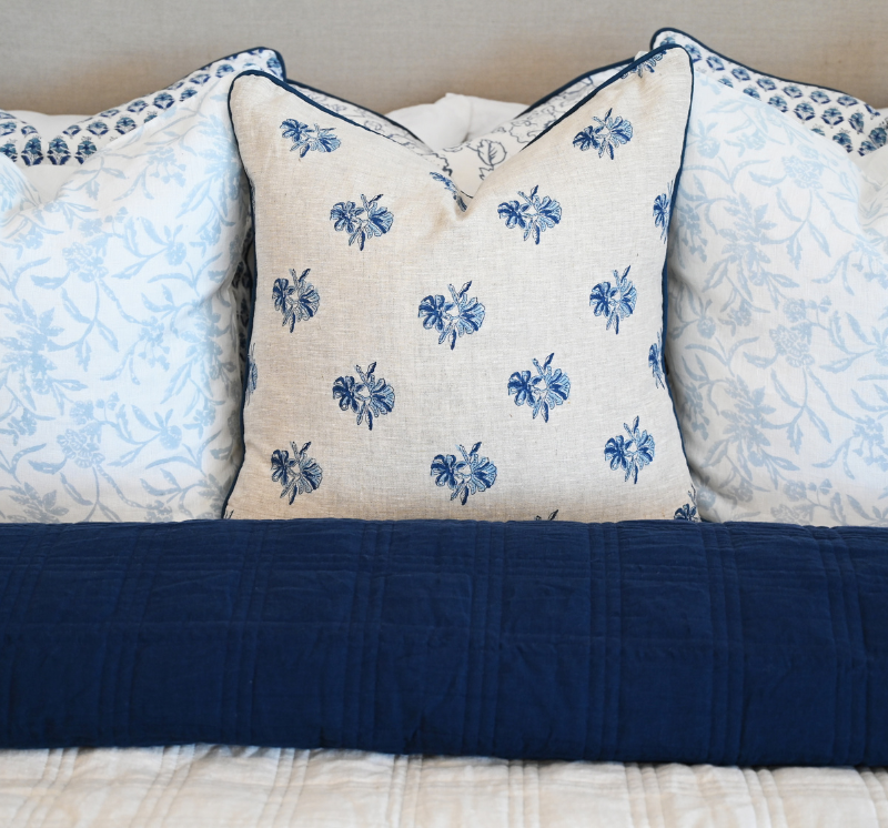 Aussie Box Block Print Square Linen Cushion