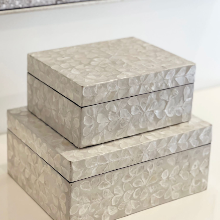 Vine Neutral Mother Of Pearl Trinket boxes