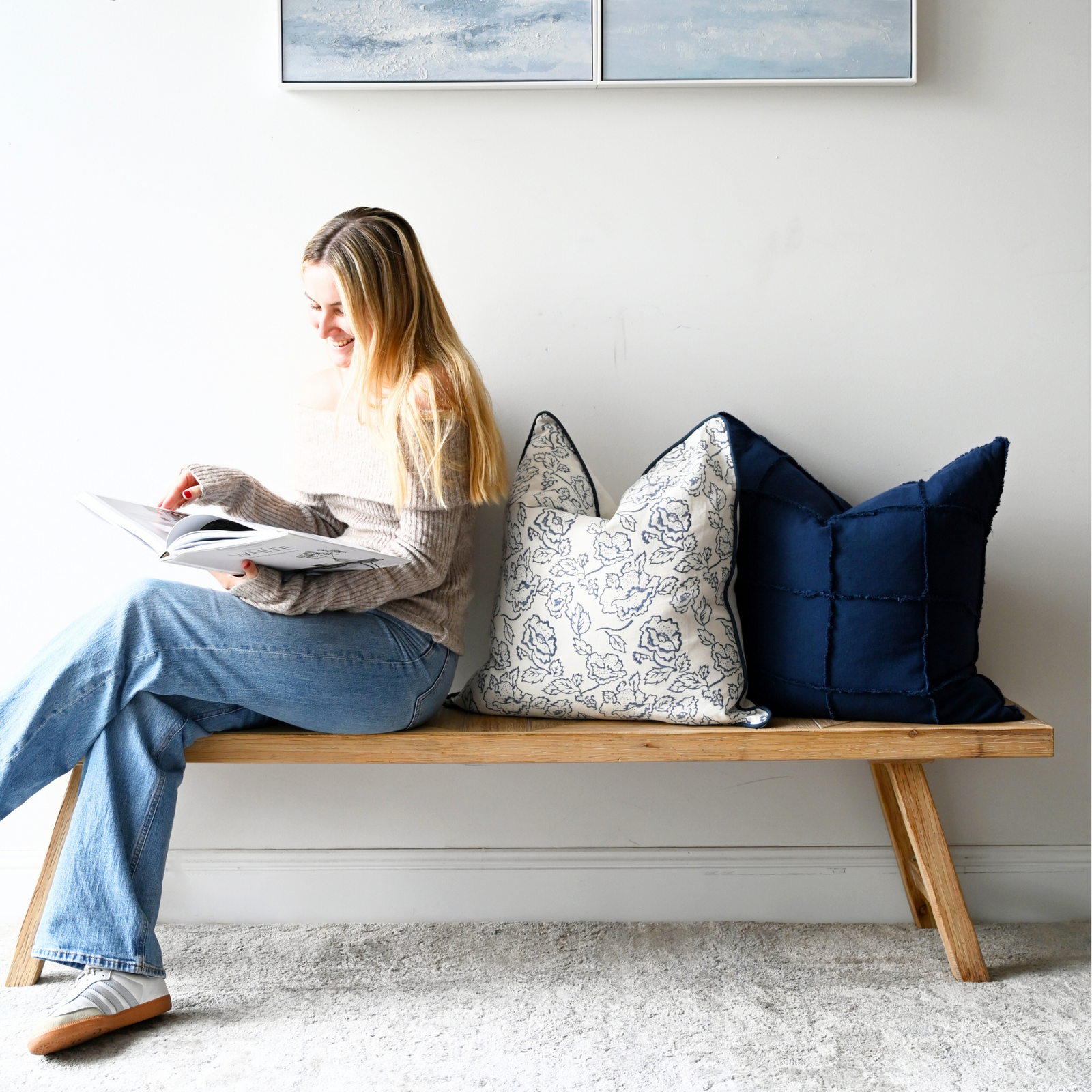 Trestle Wooden Bench