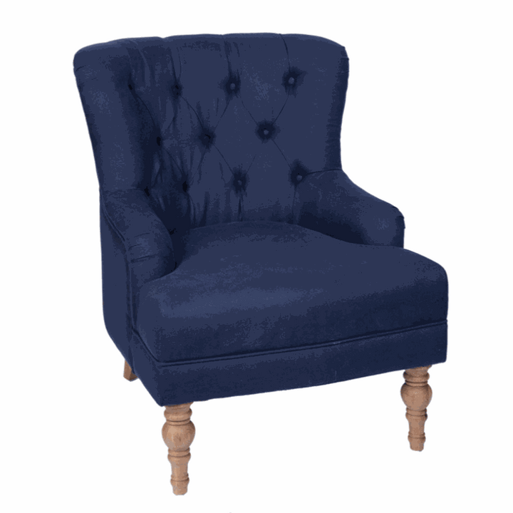 Sarah Linen Armchair Navy