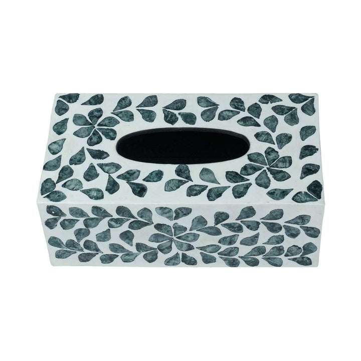Vine Sea Green Mother of Pearl Tissue Box