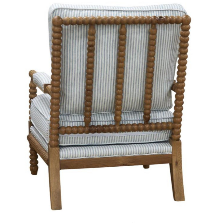 Bobbin Linen And Oak Armchair