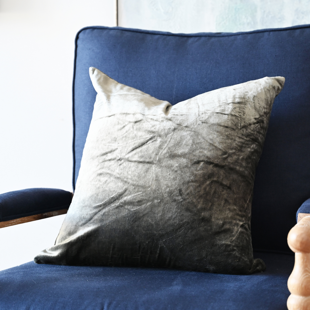Mist Velvet Luxury Square Cushion With Feather Insert