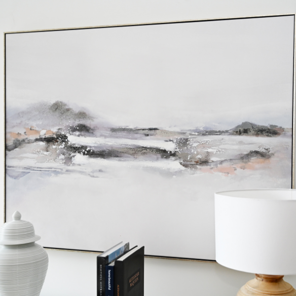 Rockpool Canvas in Antique Silver Frame