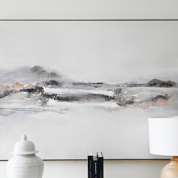 Rockpool Canvas in Antique Silver Frame