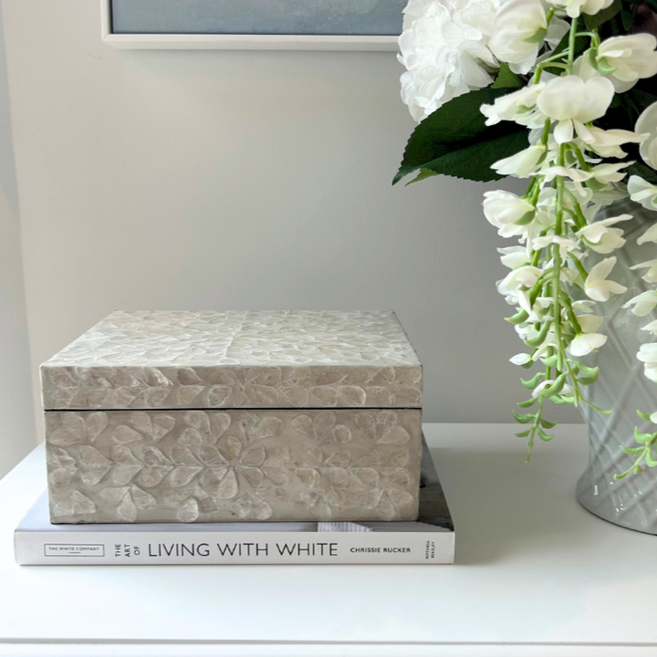 Vine Neutral Mother Of Pearl Trinket boxes