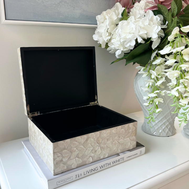 Vine Neutral Mother Of Pearl Trinket boxes
