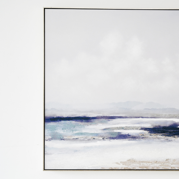 Ocean Breeze Extra Large Canvas In Antique Silver Frame