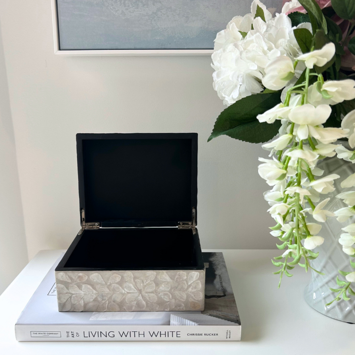 Vine Neutral Mother Of Pearl Trinket boxes