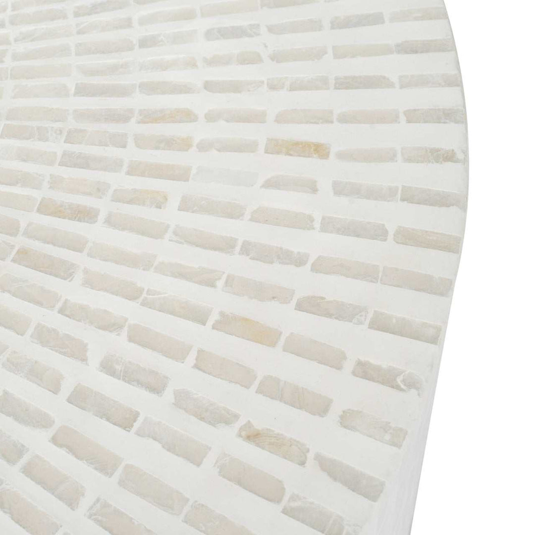 Mother Of Pearl Round Coffee Table