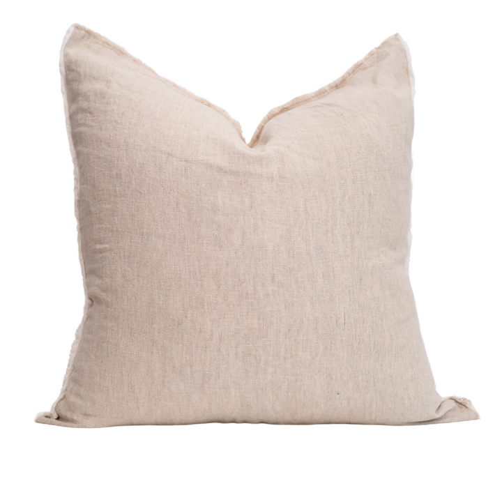 Heather Oatmeal Square Linen Cushion