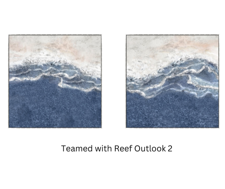 Reef Outlook 1 Canvas In Antique Silver Frame