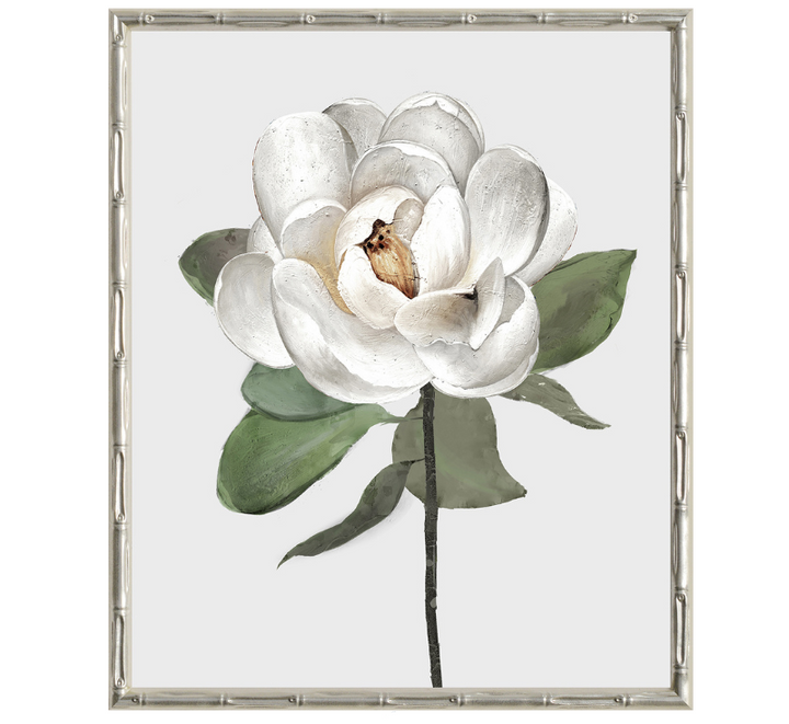 Magnolia 2 Small Canvas In Bamboo Champagne Frame