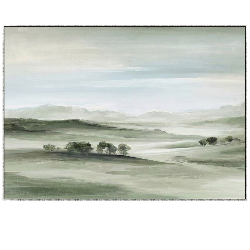 Quiet Countryside Canvas In Antique Silver Frame