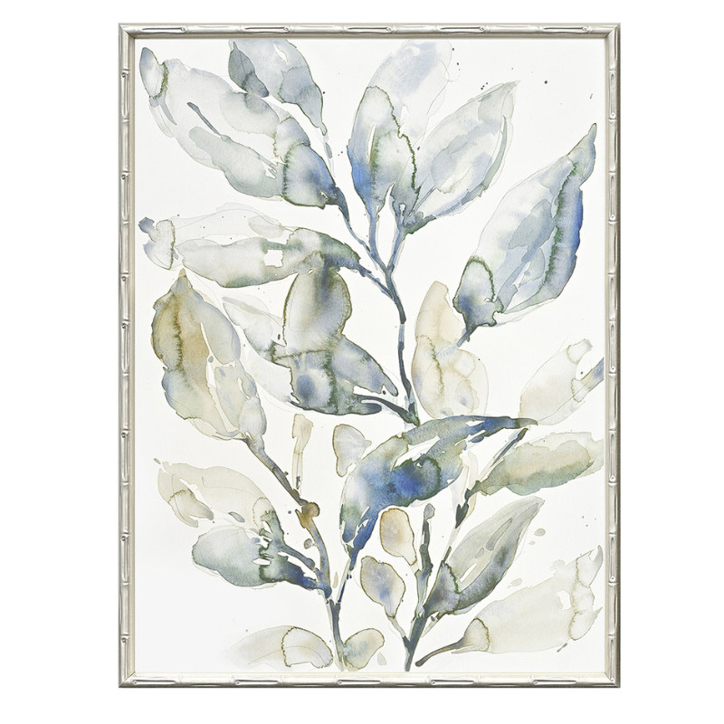 Saltwater Botanicals 1 Medium Canvas in Bamboo Frame