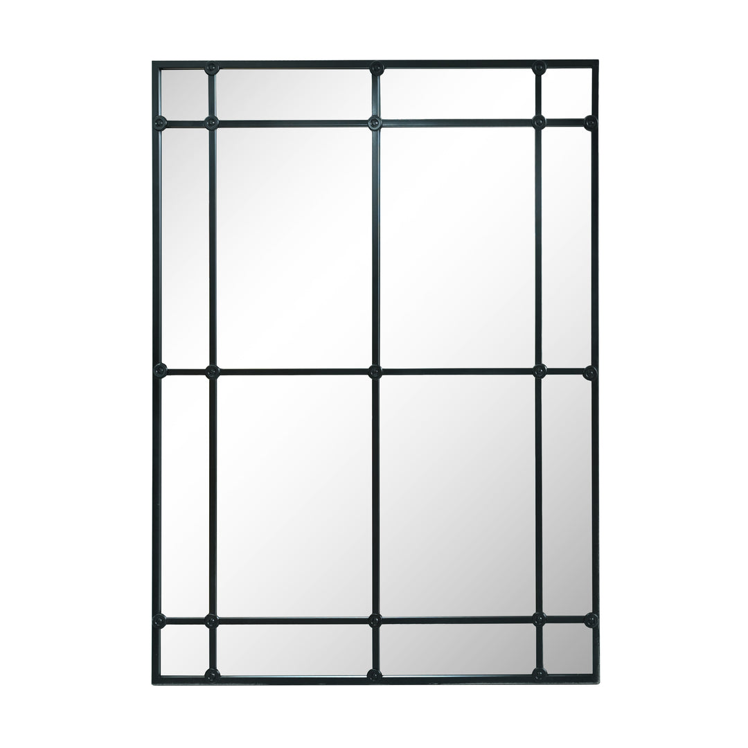 Newport Black Rectangular Wall Mirror