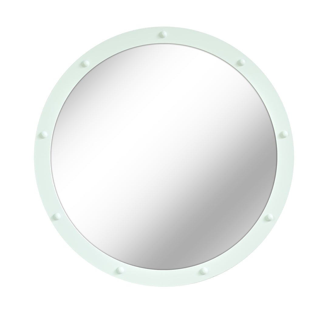 Porthole Round White Mirror