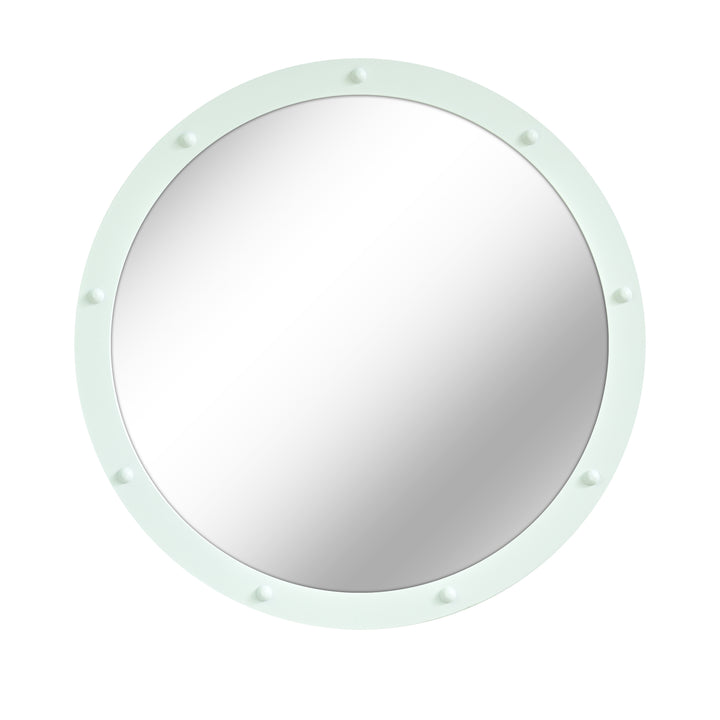 Porthole Round White Mirror