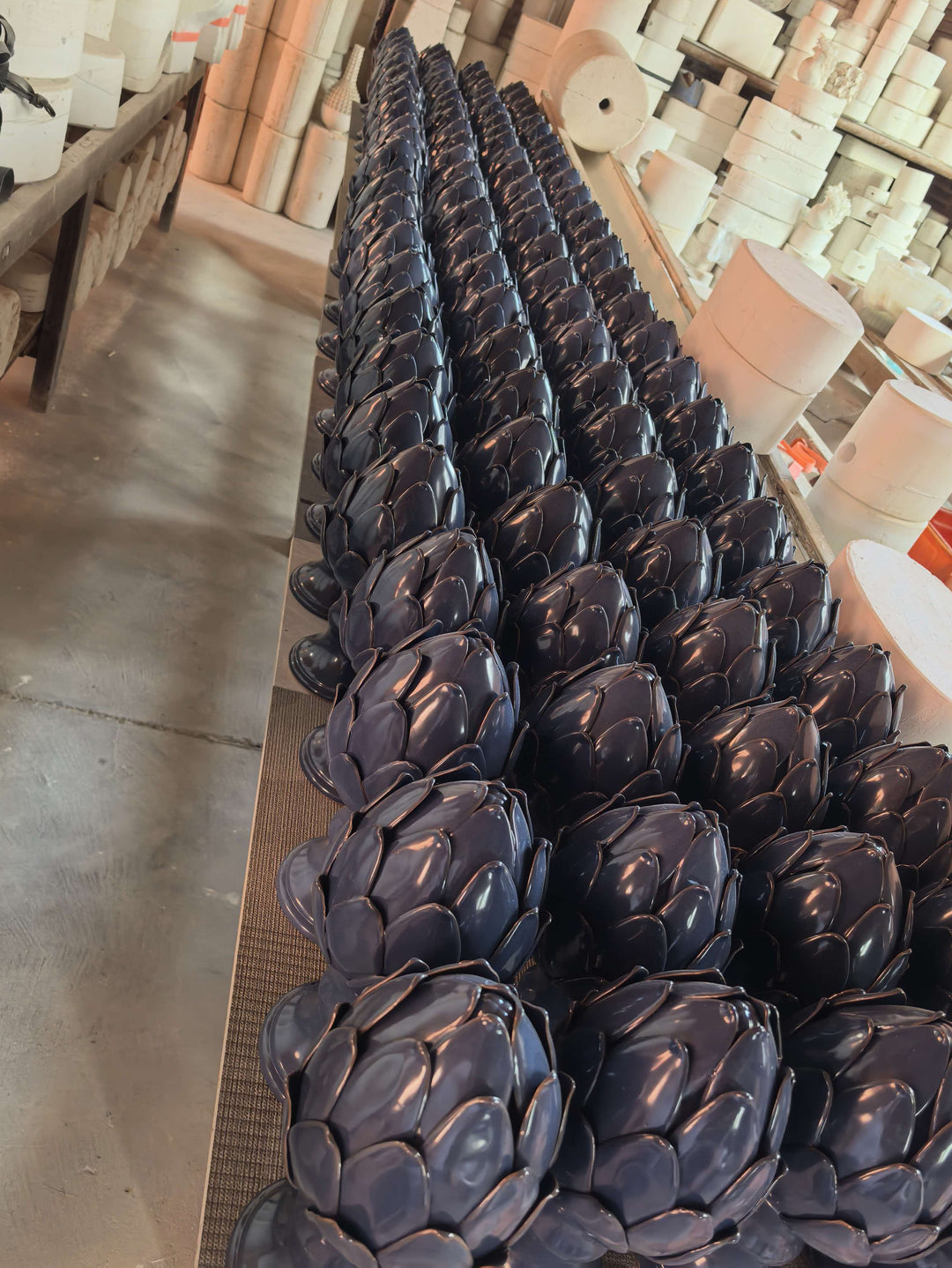 ceramic artichoke decorative sculpture