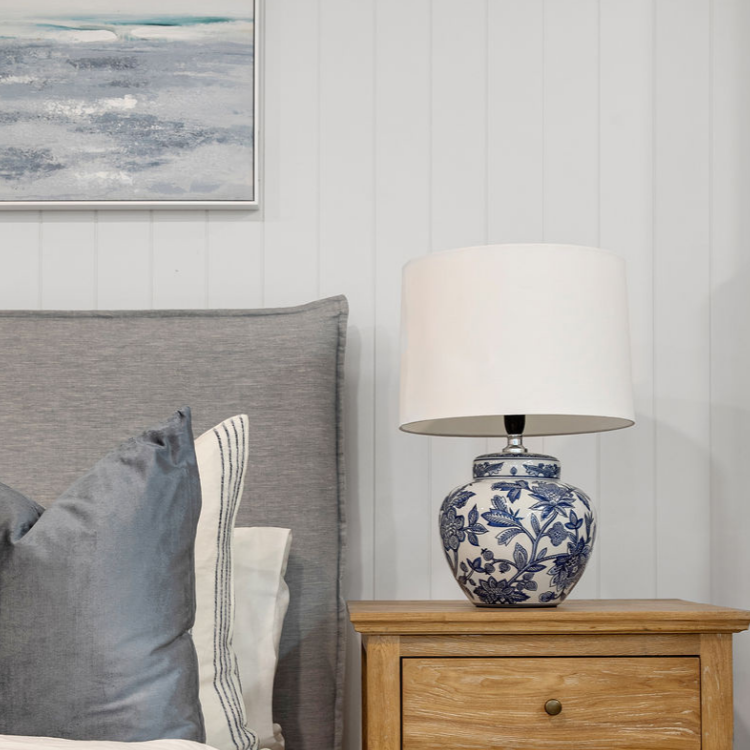 Blue Blossom Ceramic Table Lamp