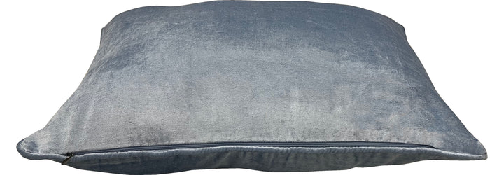 Sky Blue Velvet Luxury Lumbar Cushion With Feather Insert