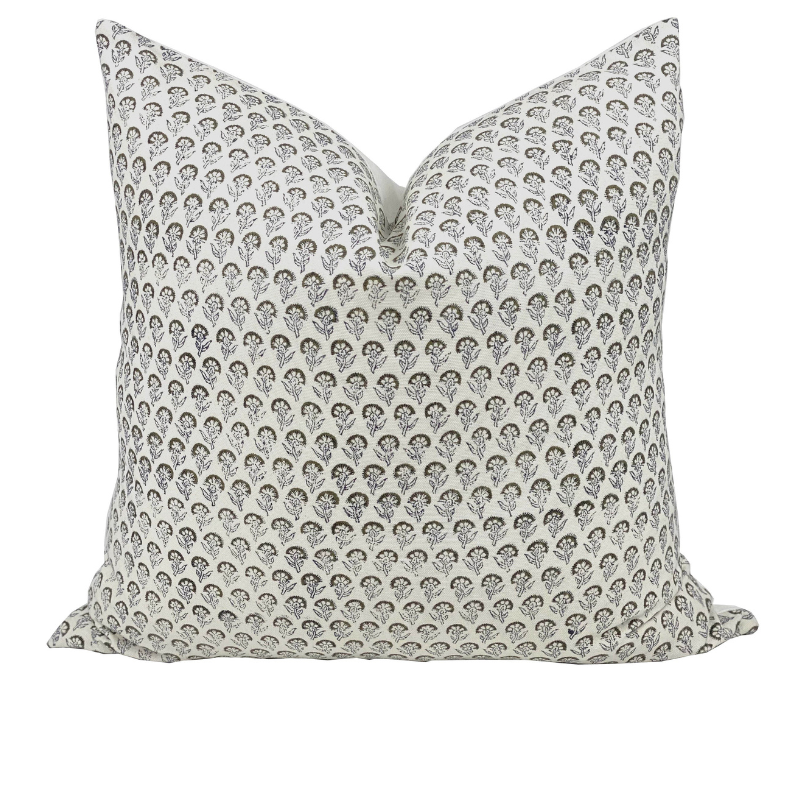 Botanical Motif Square Cushion