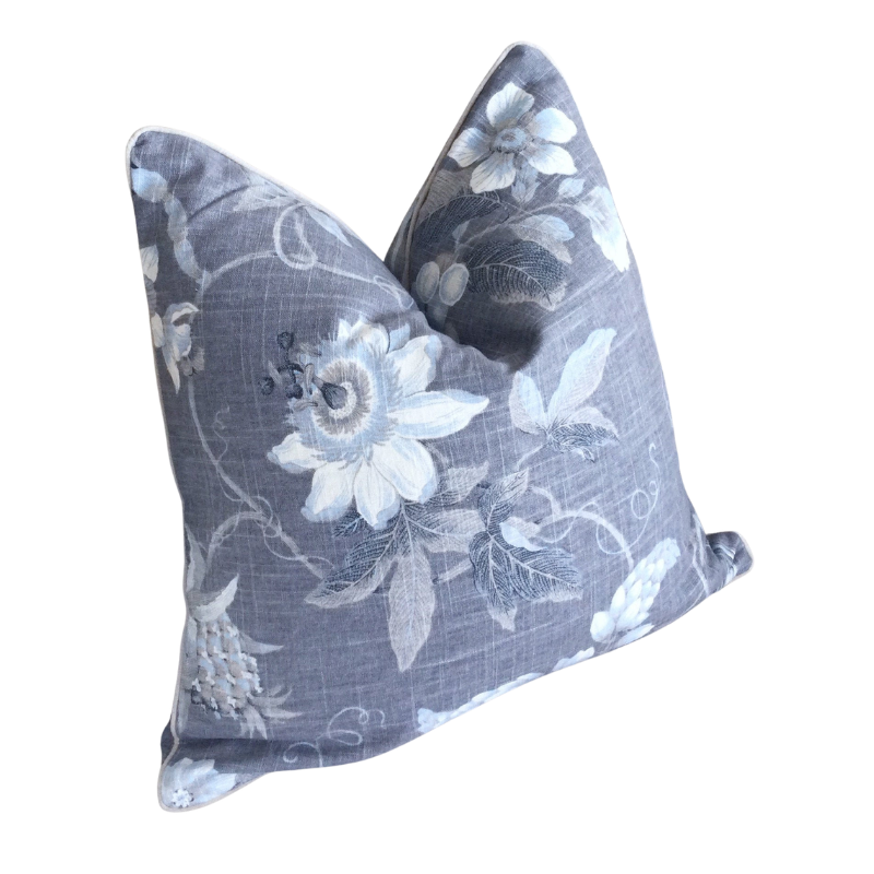 Midnight Blossom Square Cushion