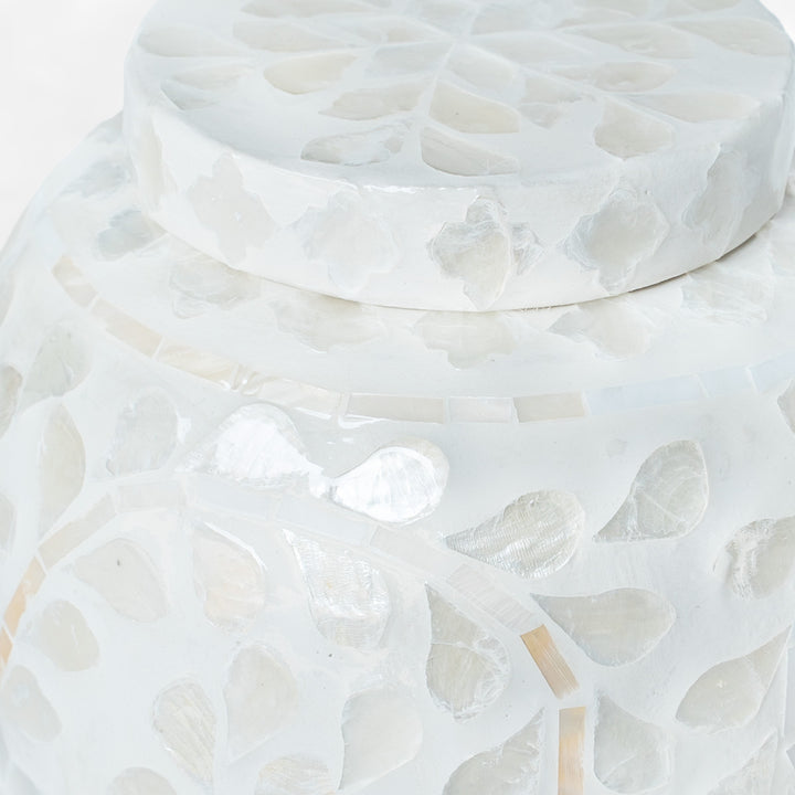 mother of pearl white gibger jar