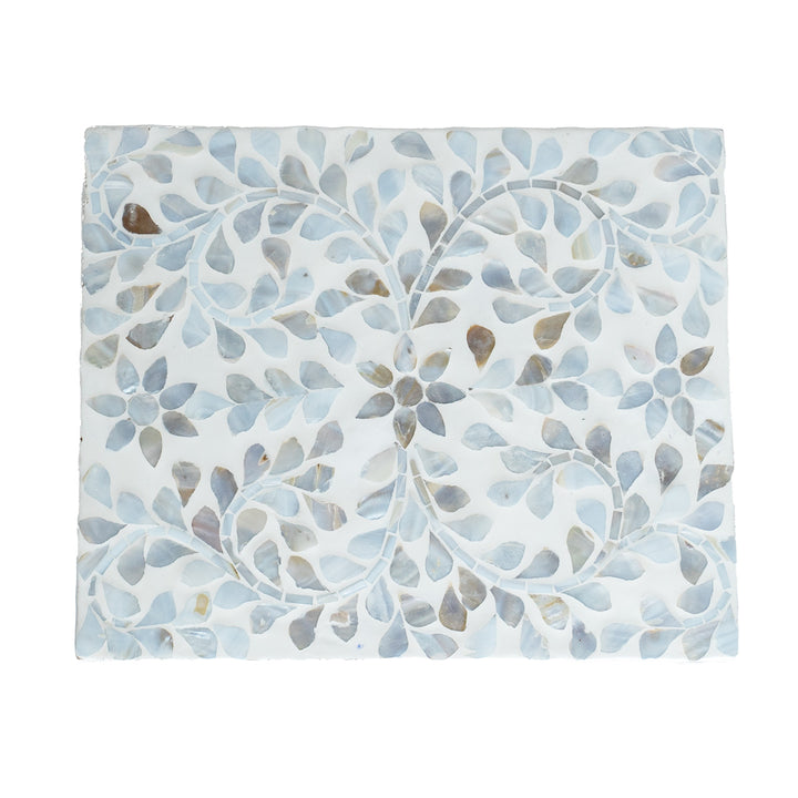 mother of pearl floral white rectagular trinket boxes