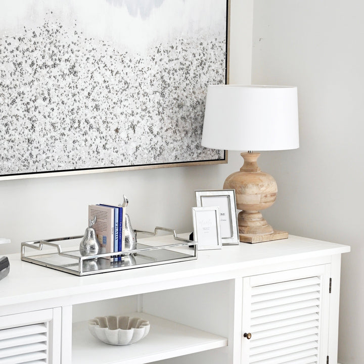 Aspen Turned Wood Table Lamp- Natural Timber