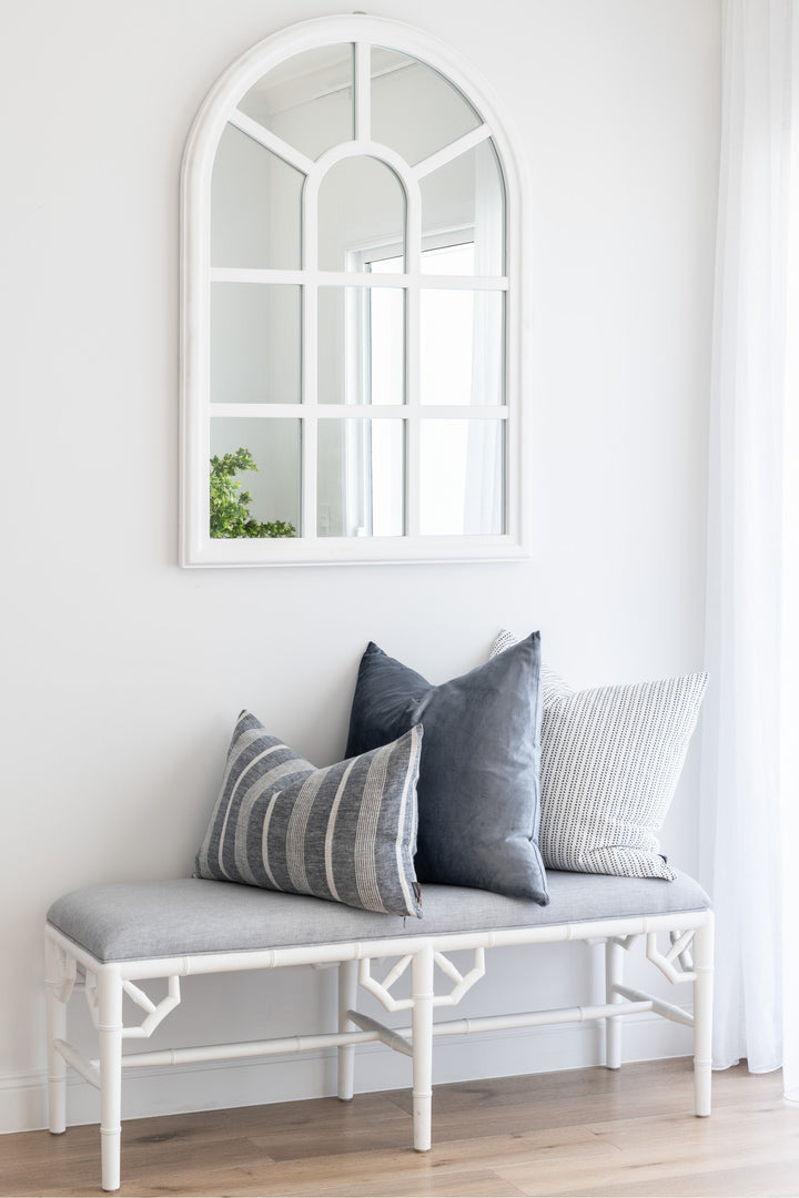 Raffles Linen Upholstered Oak Bench Seat