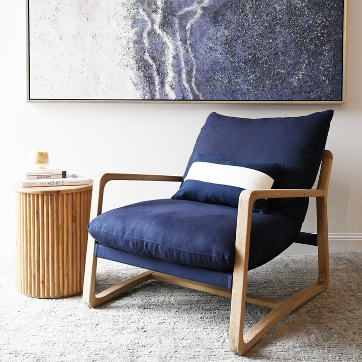 Drift Sling Linen & Oak Armchair