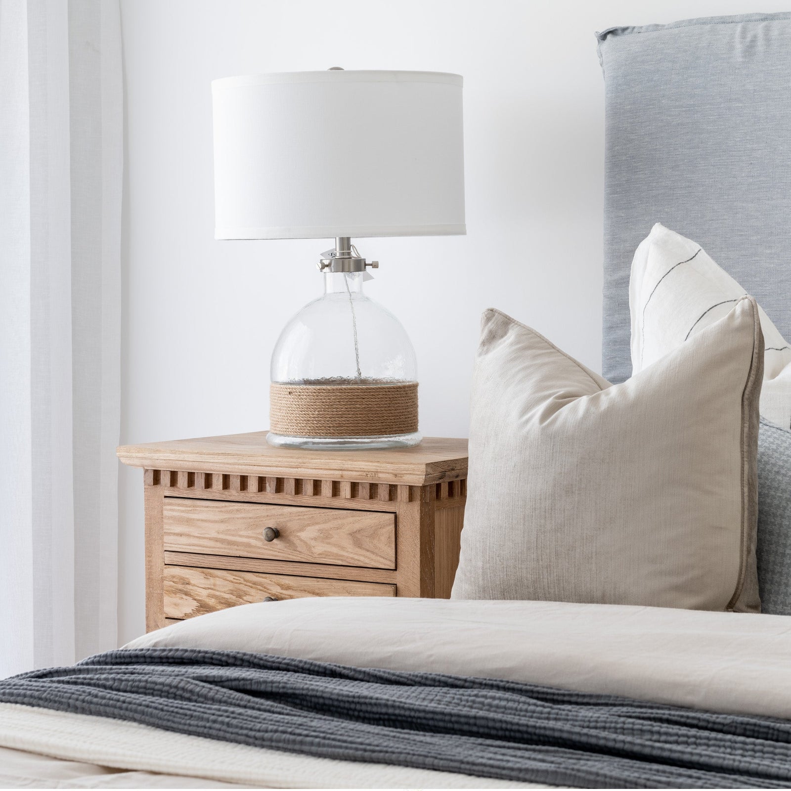 Castaway Rope And Glass Table Lamp