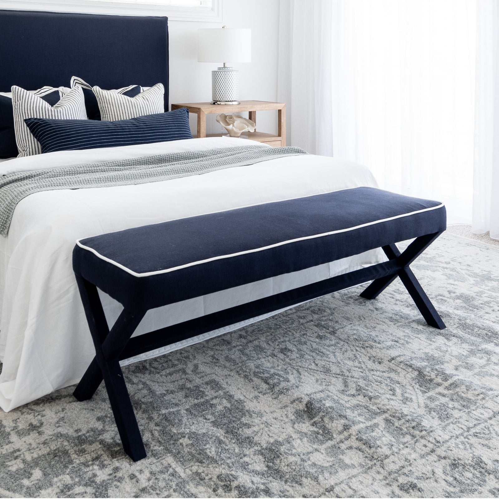 Lauren Linen Large Bench Seat