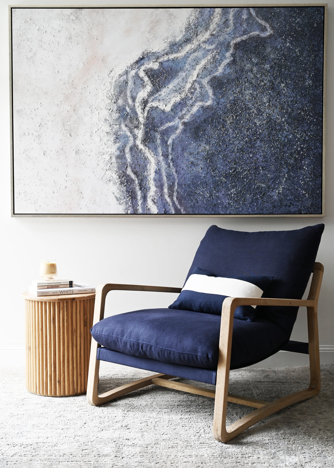Drift Sling Linen & Oak Armchair