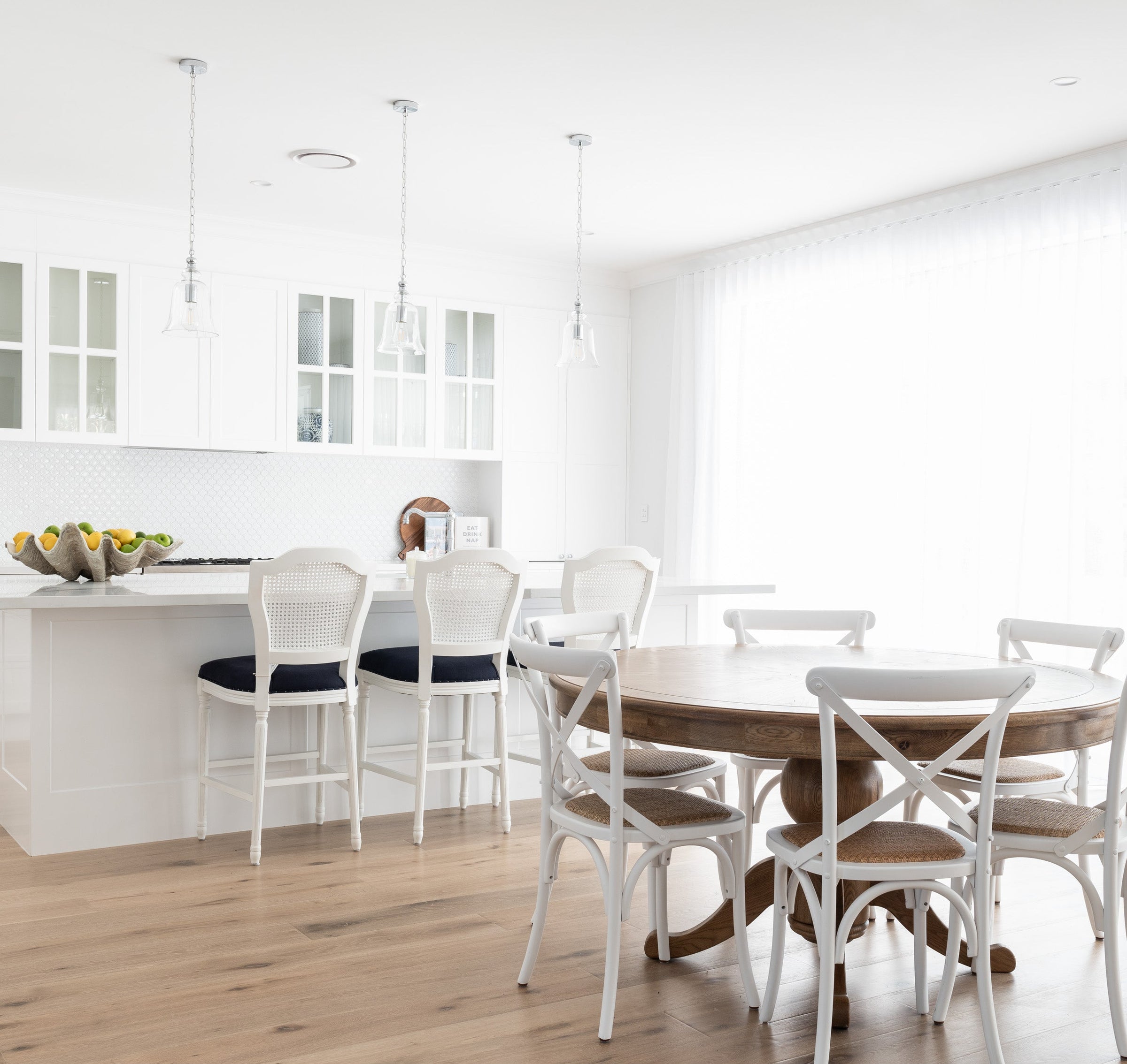 SALE April Luxury Upholstered Kitchen Stool -OLD FACTORY