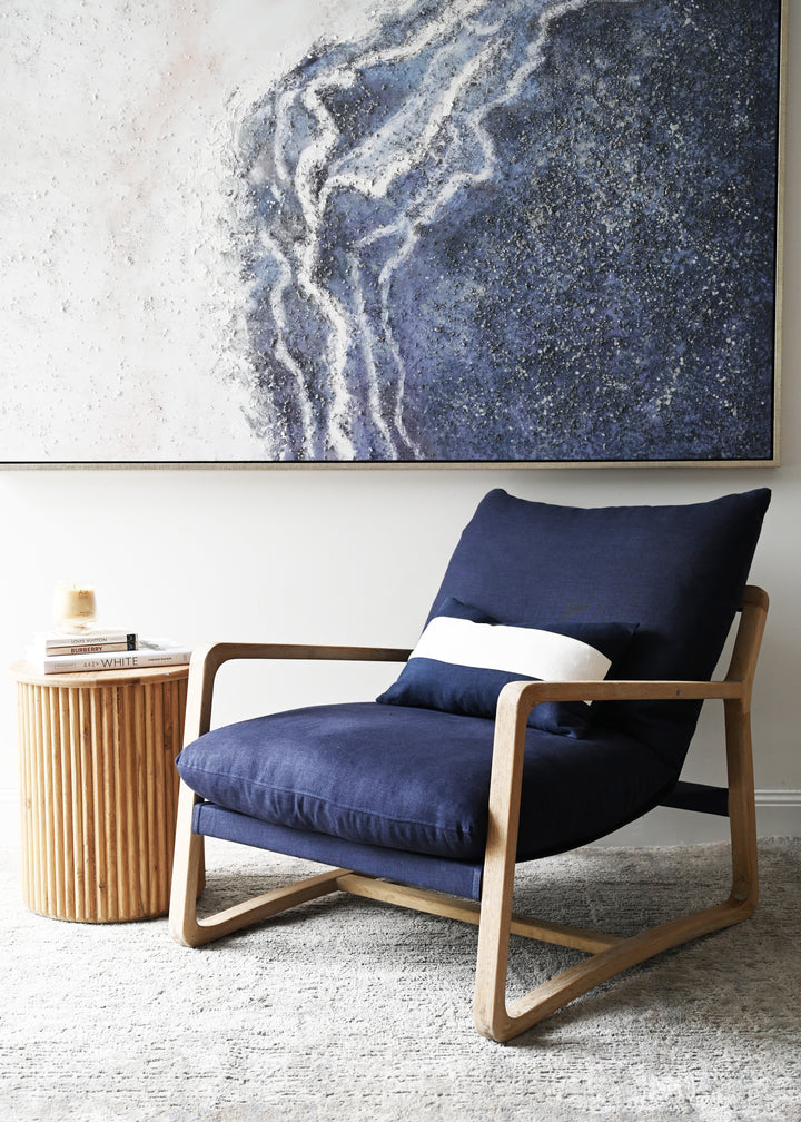Drift Sling Linen & Oak Armchair
